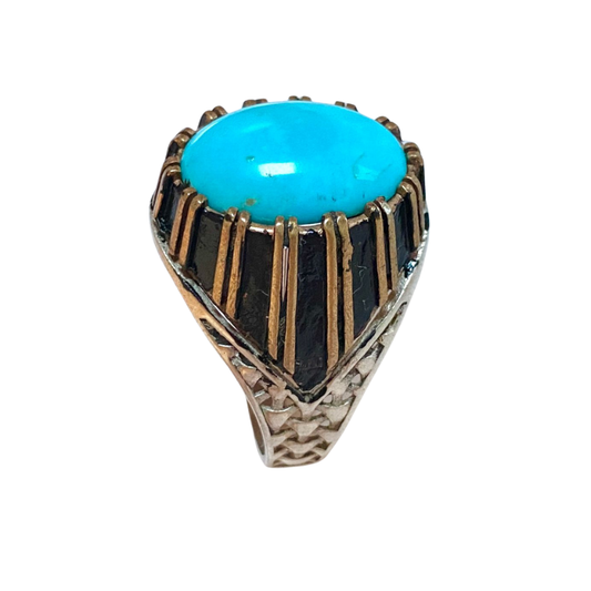 خاتم من فضة وحجر فيروز أريزونا