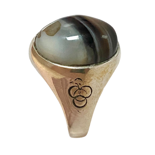 خاتم من فضة وحجر العقيق السليماني