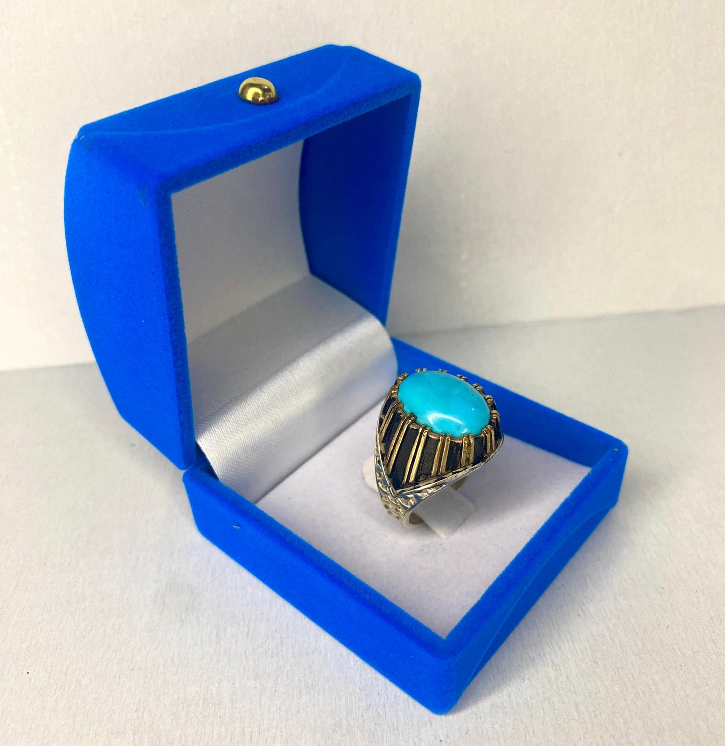 خاتم من فضة وحجر فيروز أريزونا