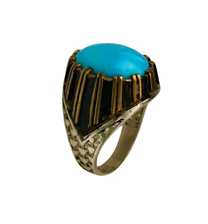 خاتم من فضة وحجر فيروز أريزونا